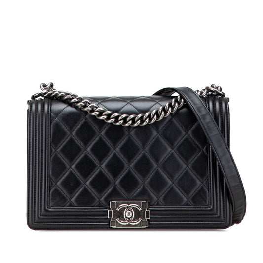 Chanel Boy Matelasse Lambskin Shoulder Bag
