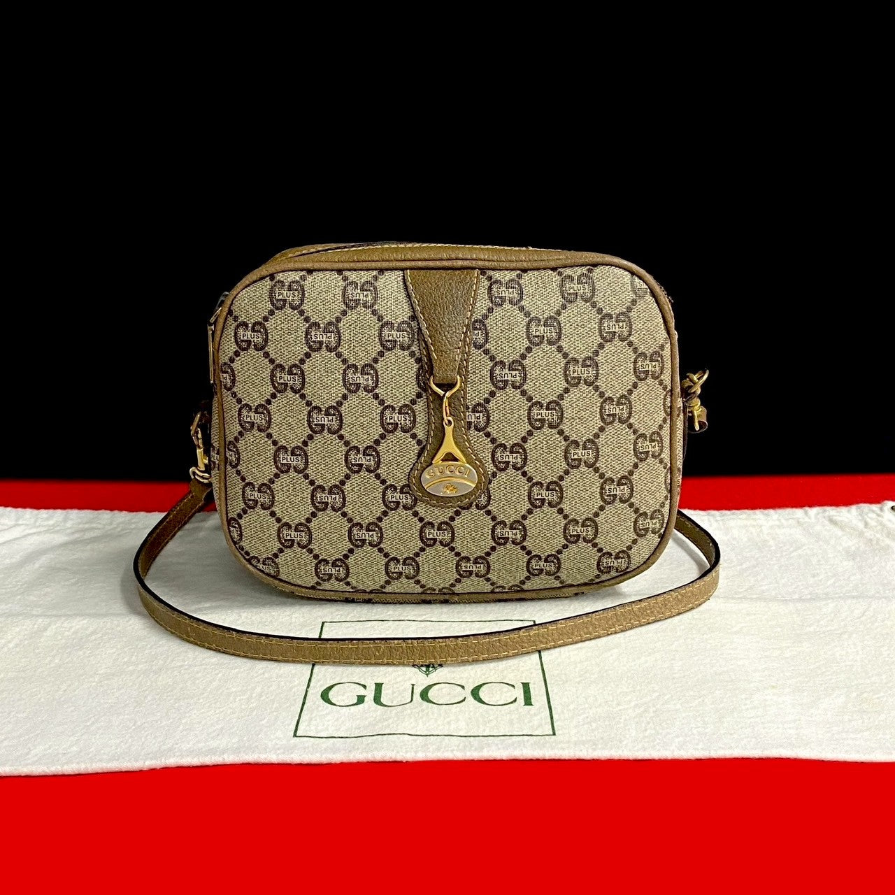 Gucci Old Plus Shoulder Bag Leather Logo
