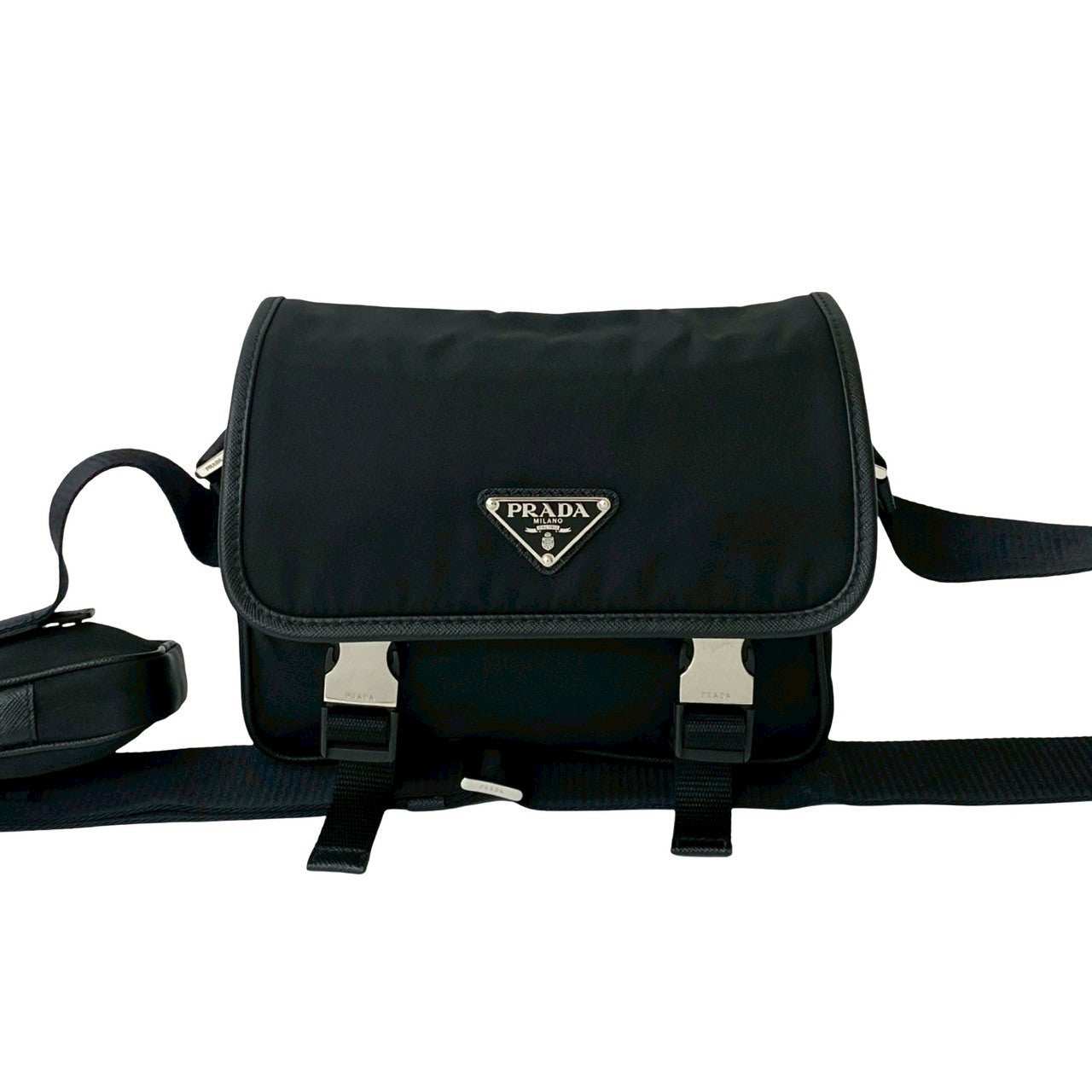Prada Shoulder Bag Leather Nylon Saffiano Mini Shoulder Bag