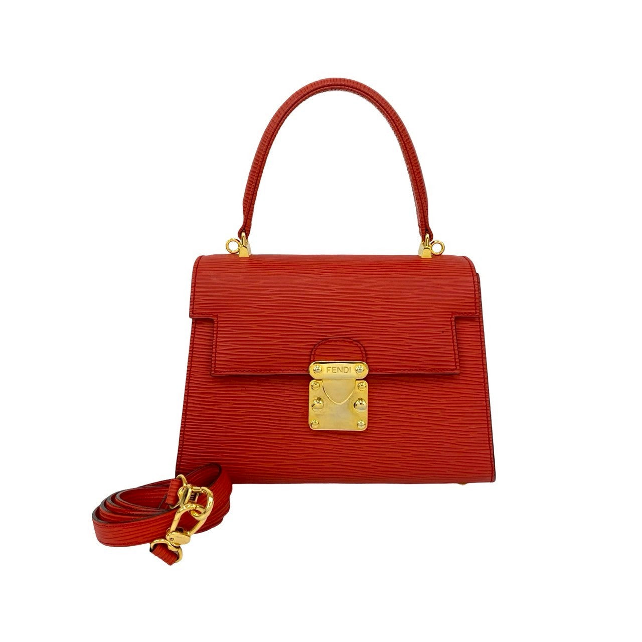 Fendi Epi 2Way Handbag Leather Travel Bag 2Way Handbag 1