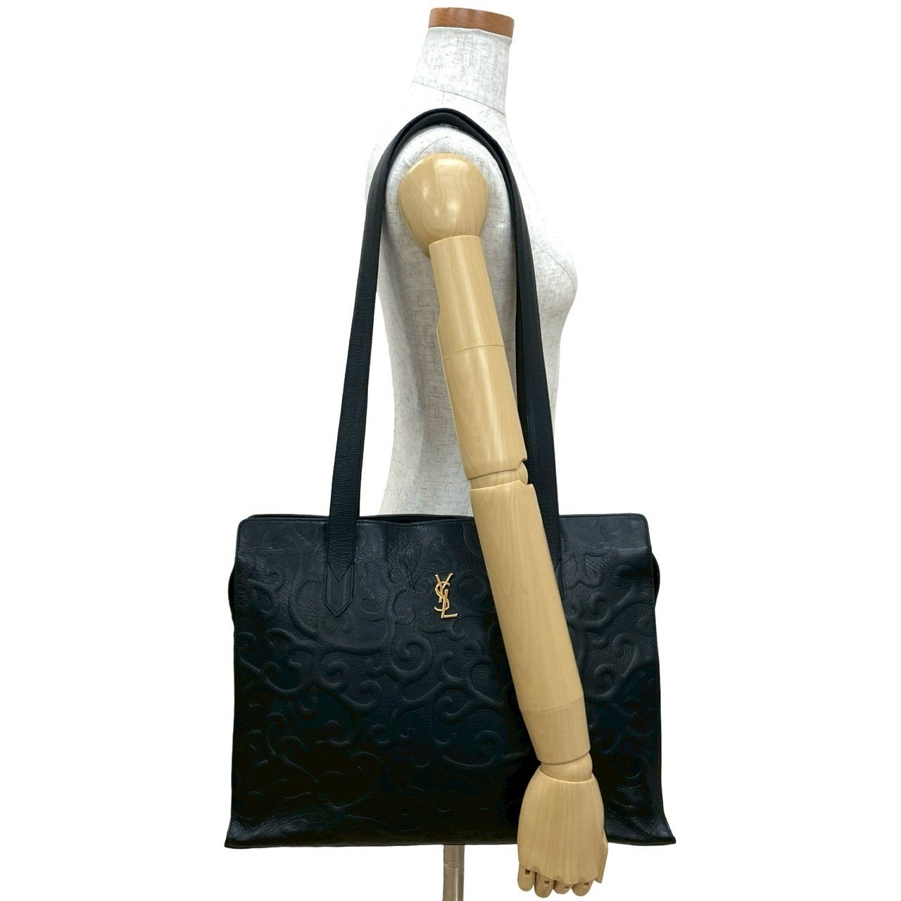 YSL Saint Laurent Yves Tote Bag Leather