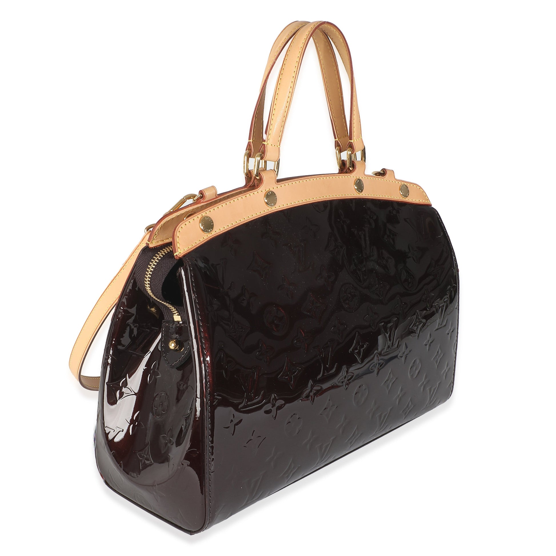 Louis Vuitton Amarante Vernis Brea GM Monogram Handbag