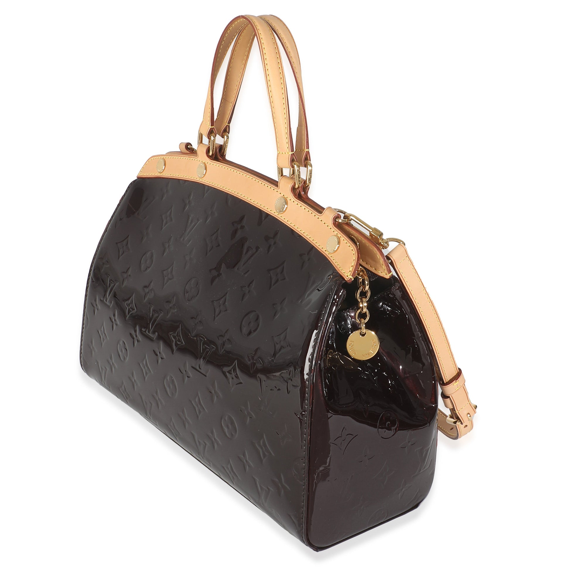 Louis Vuitton Amarante Vernis Brea GM Monogram Handbag