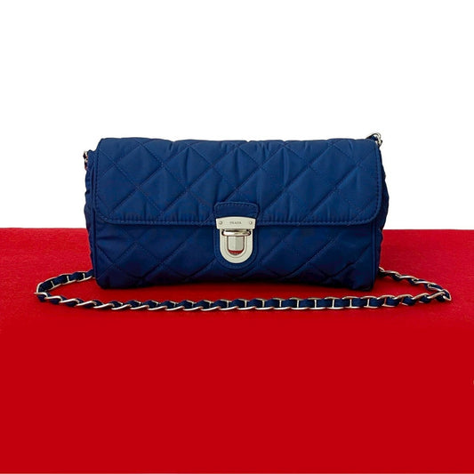 Prada Shoulder Bag Leather Nylon Shoulder Bag 5