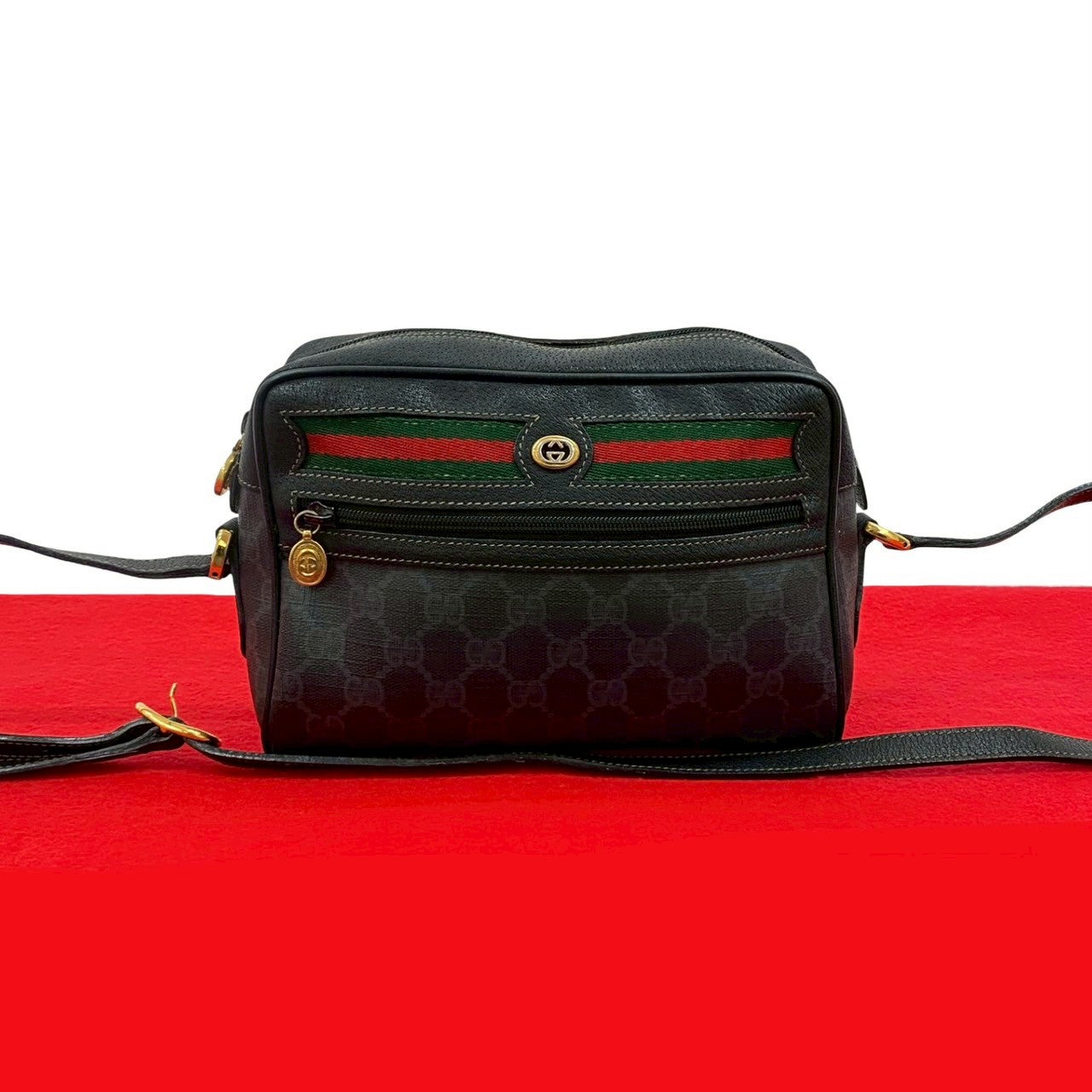 Gucci Pvc Shoulder Bag Leather Logo Bag 12