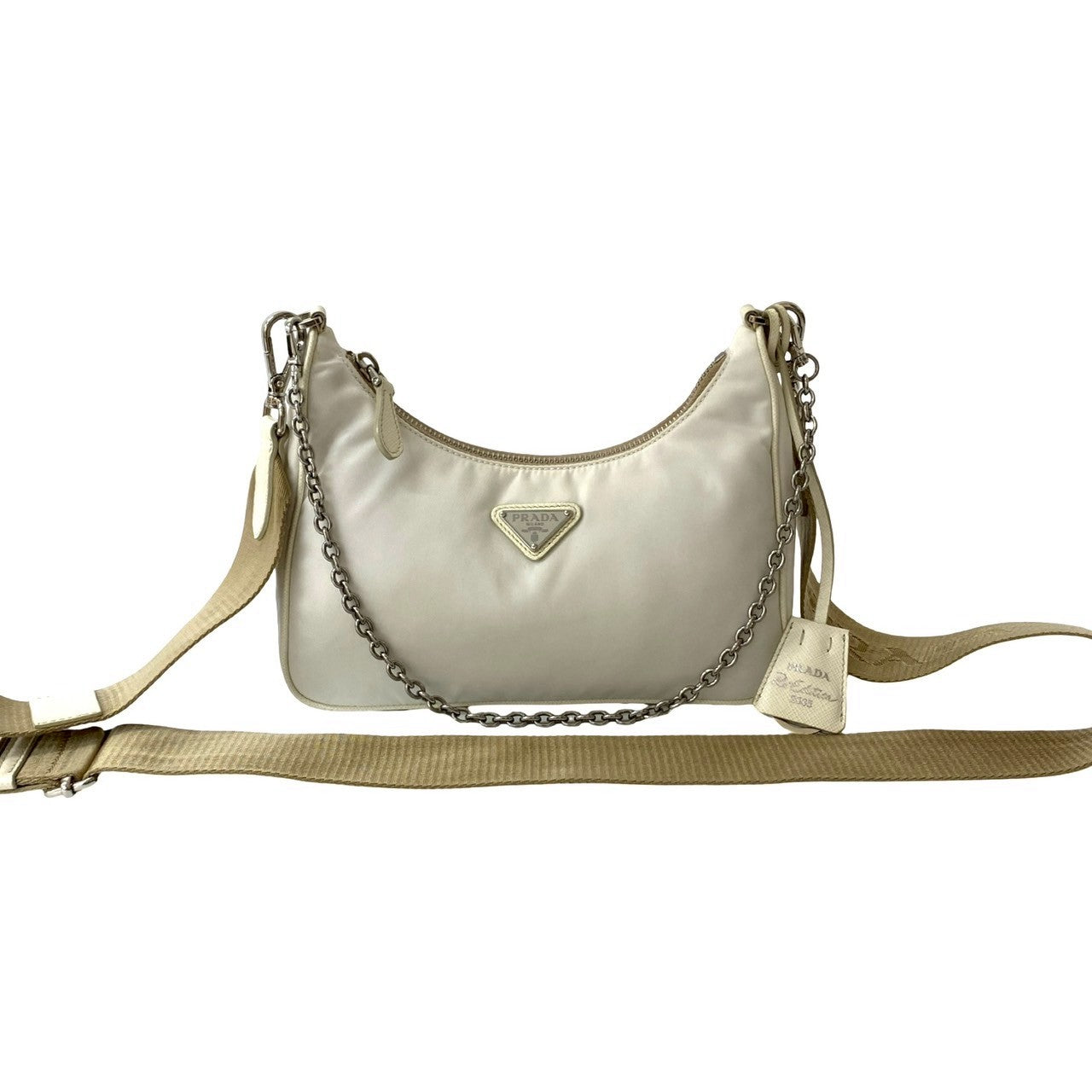 Prada Re Edition 2Way Shoulder Bag Leather Nylon Saffiano