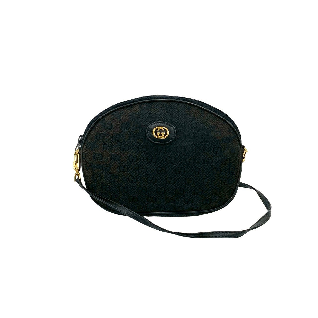 Gucci Shoulder Bag Leather Canvas 53