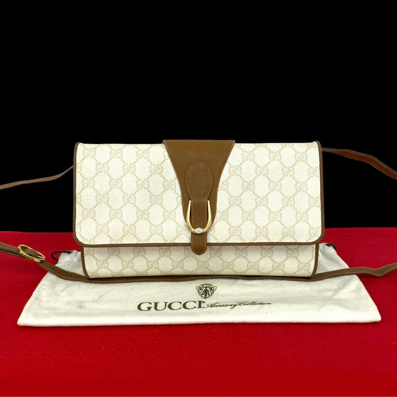 Gucci Shoulder Bag Leather Logo Bag 4