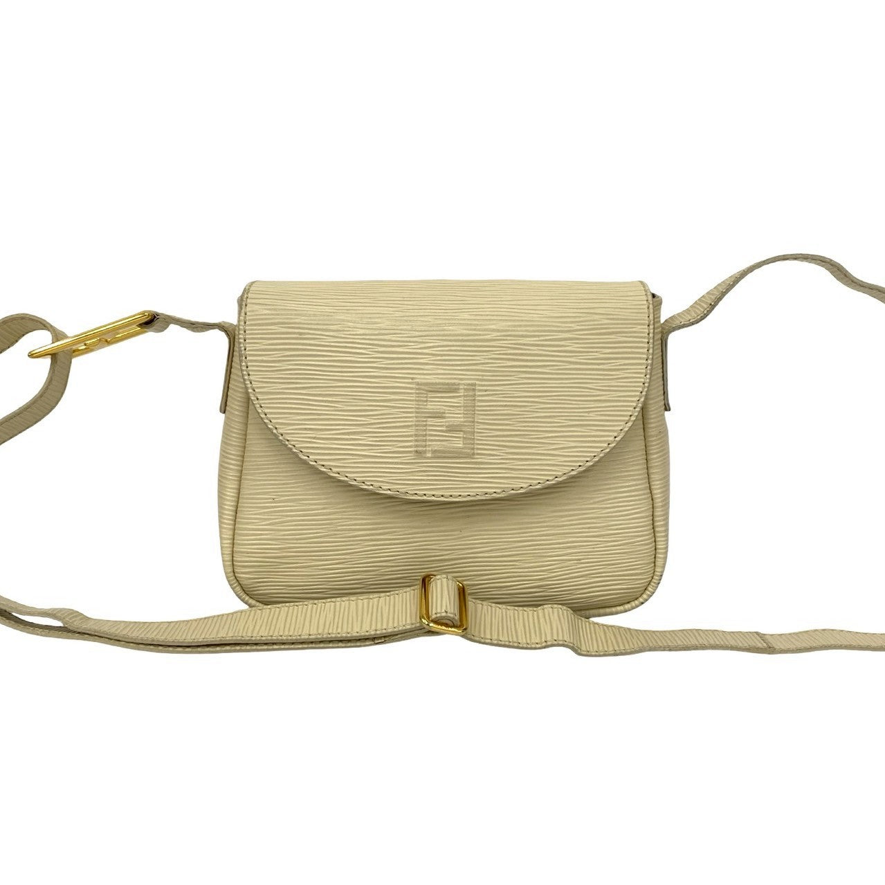 Fendi Ff Epi Shoulder Bag Leather Logo