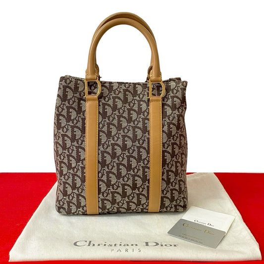 Dior Christian Trotter Handbag Leather Canvas Travel Bag