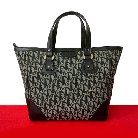 Dior Christian Trotter Handbag Leather Canvas Travel Bag Leather Handbag 2