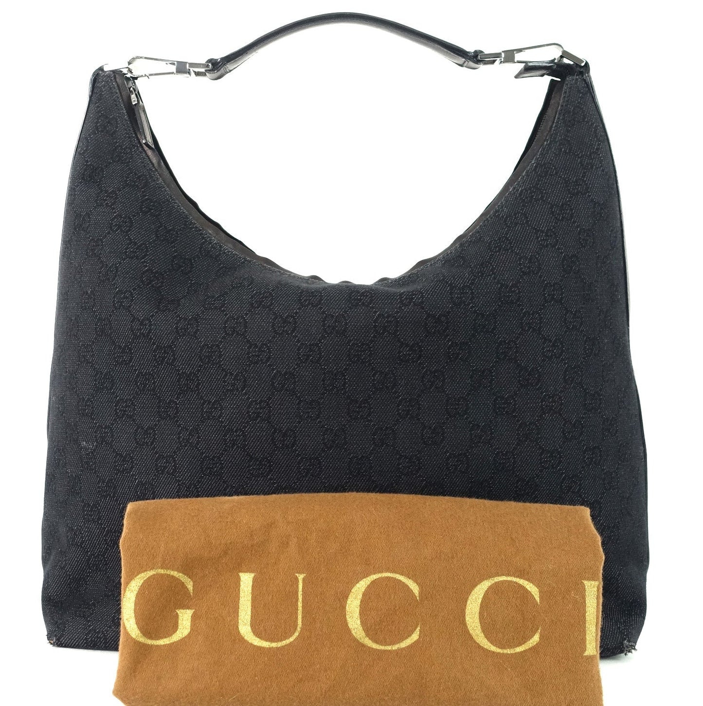 Gucci Hobo Bag Canvas Monogram Travel Bag Oc347 1
