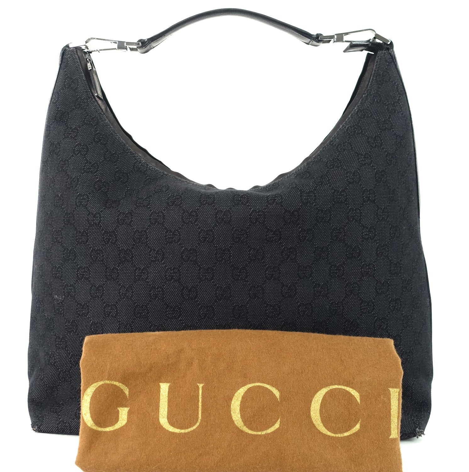 Gucci Hobo Bag Canvas Monogram Travel Bag Oc347 1