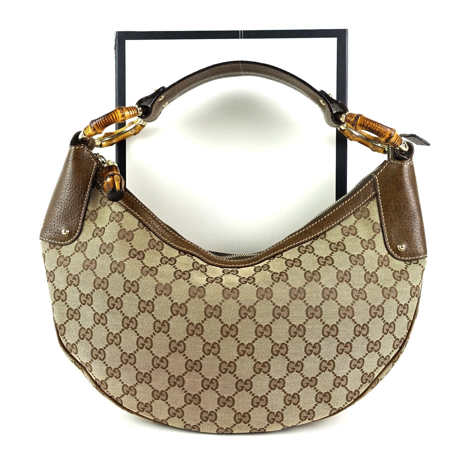 Gucci Bamboo Rings Hobo Bag Canvas Monogram Jewelry