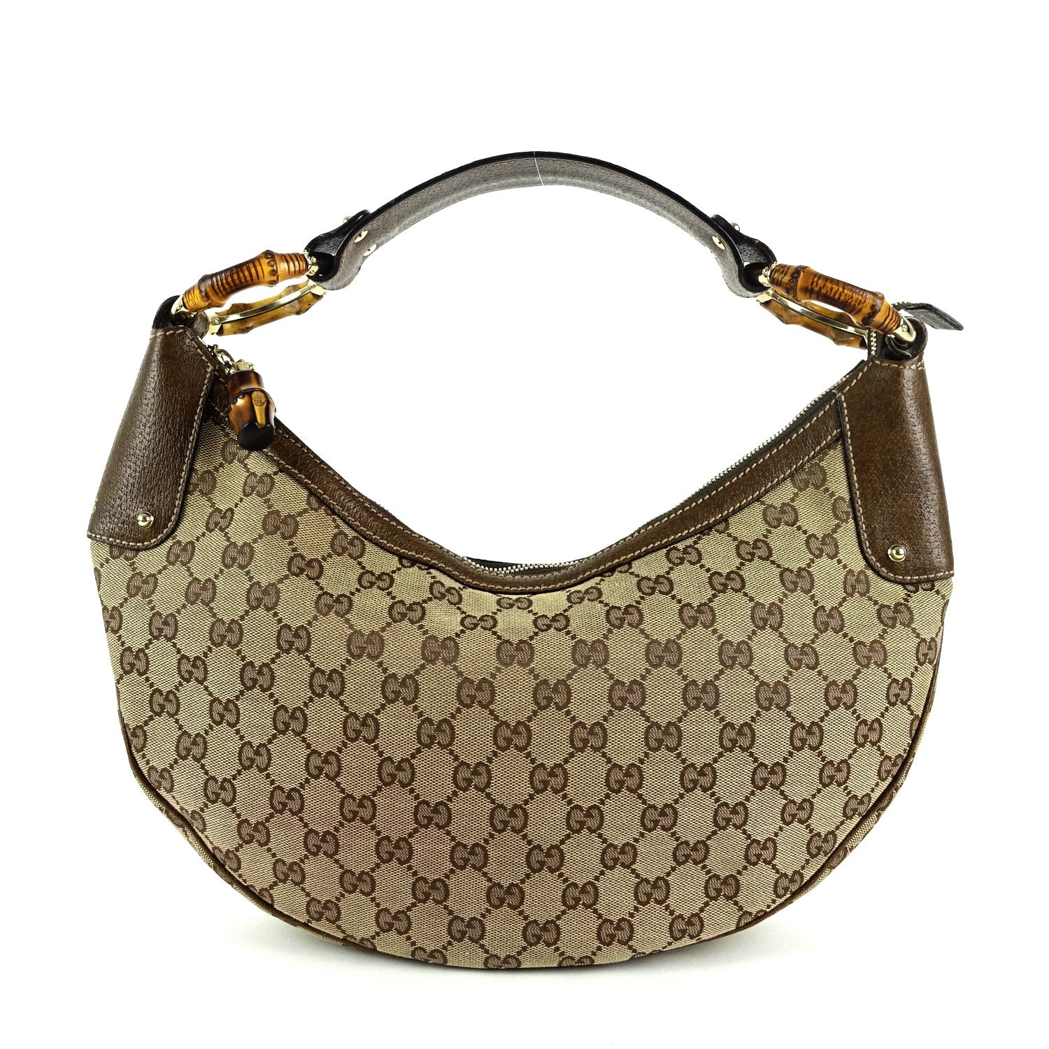 Gucci Bamboo Rings Hobo Bag Canvas Monogram Jewelry