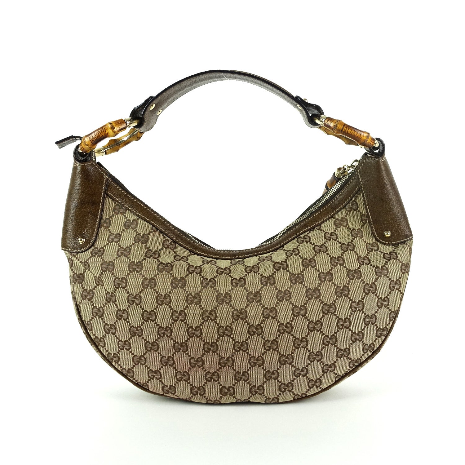 Gucci Bamboo Rings Hobo Bag Canvas Monogram Jewelry