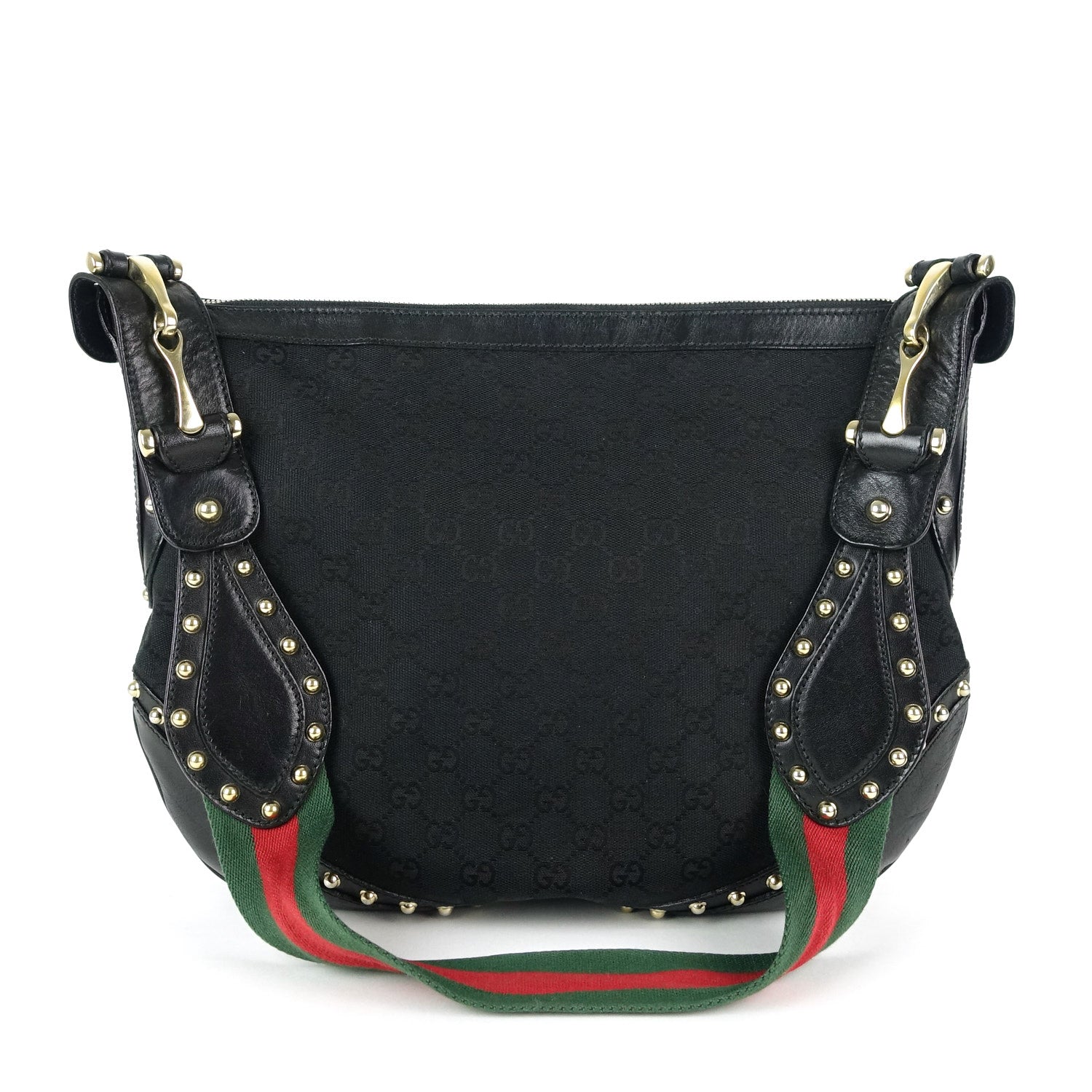 Gucci Pelham Web Hobo Bag Canvas Monogram Travel Bag