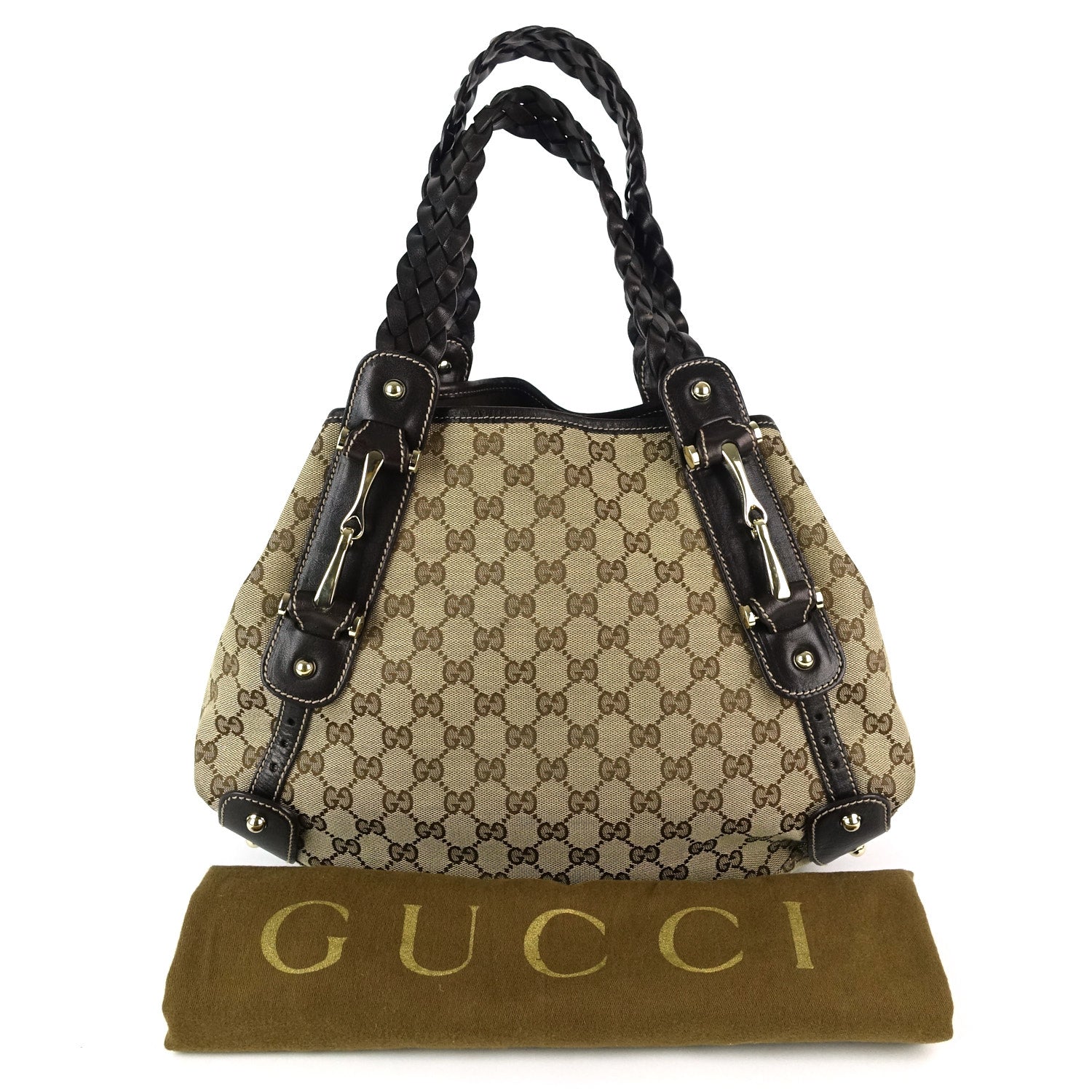 Gucci Pelham Hobo Bag Canvas Monogram Travel Bag Hobo Oc500