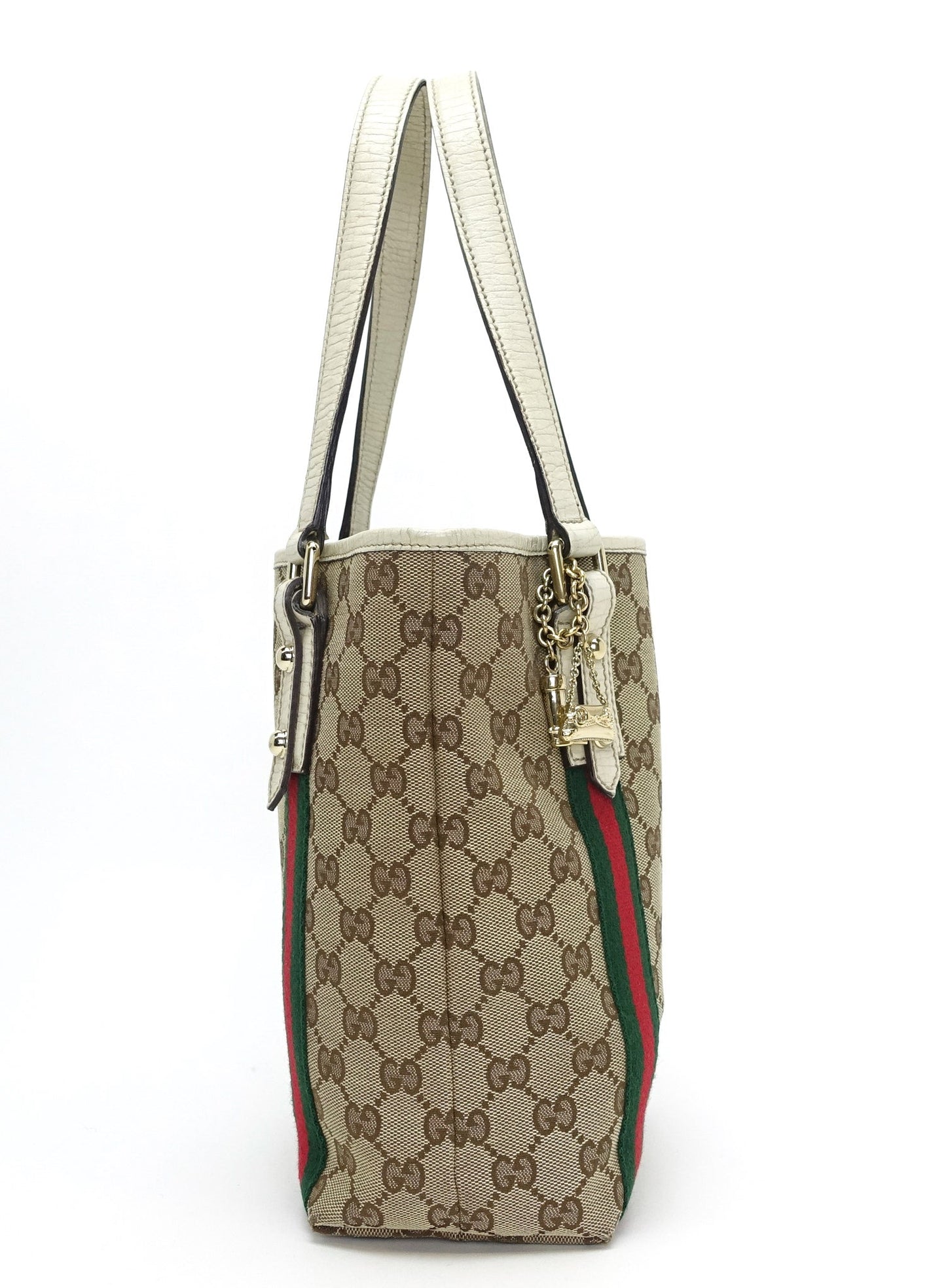 Gucci Jolicoeur Web Bag Canvas Monogram Bucket Bag