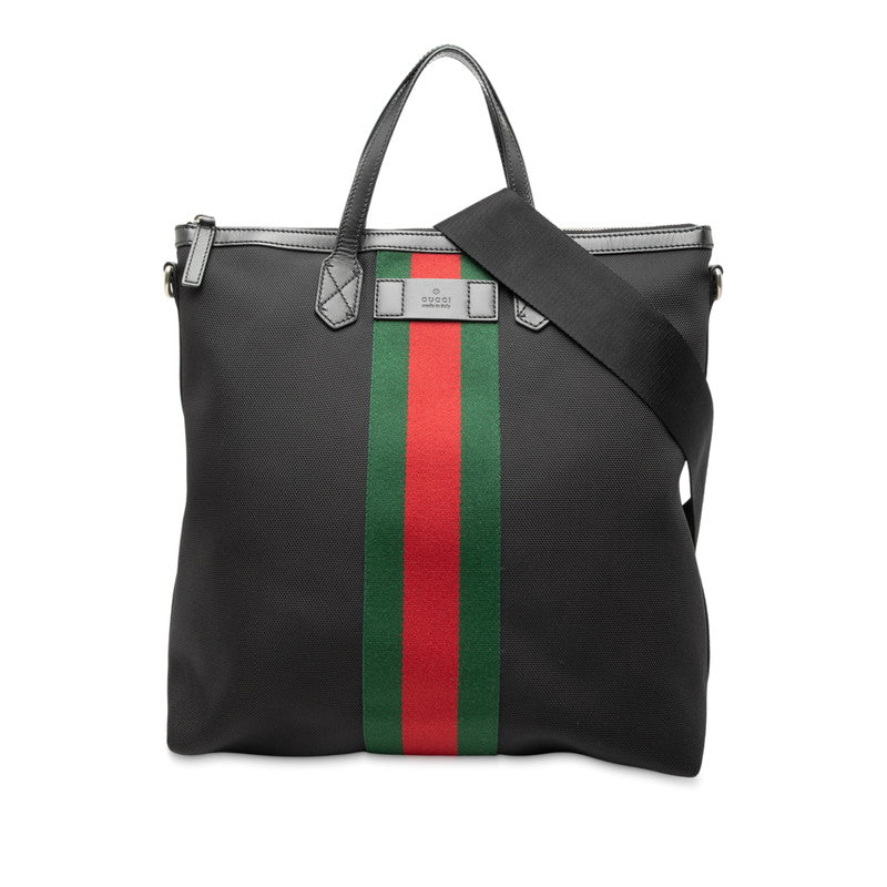 Gucci Sheline Line 2Way Bag Leather Canvas Travel Bag Bag 2