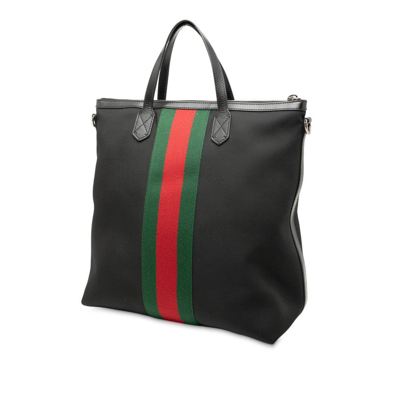 Gucci Sheline Line 2Way Bag Leather Canvas Travel Bag Bag 2