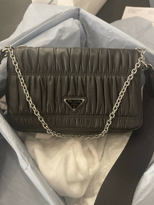 Prada Handbag Napa bag Leather Black