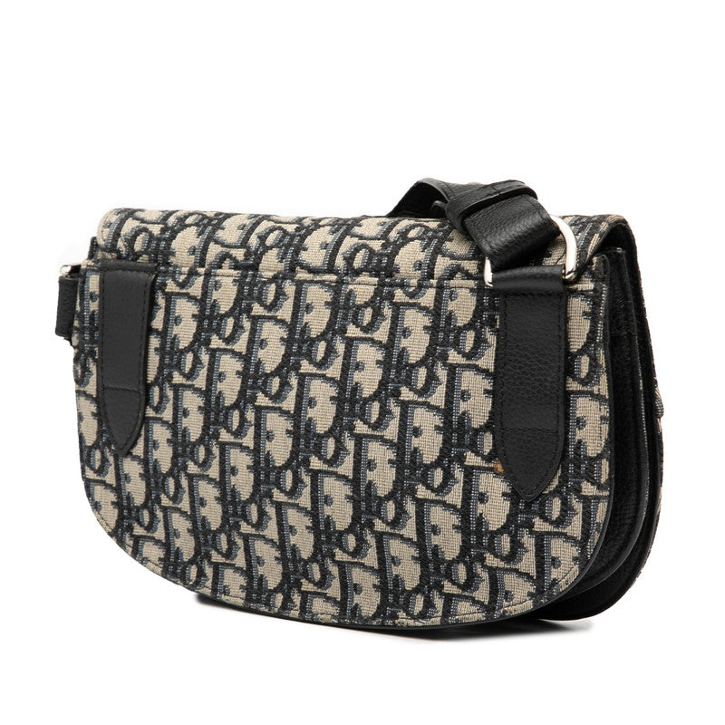Dior Saddle Oblique 2Way Bag Leather Canvas Travel Bag