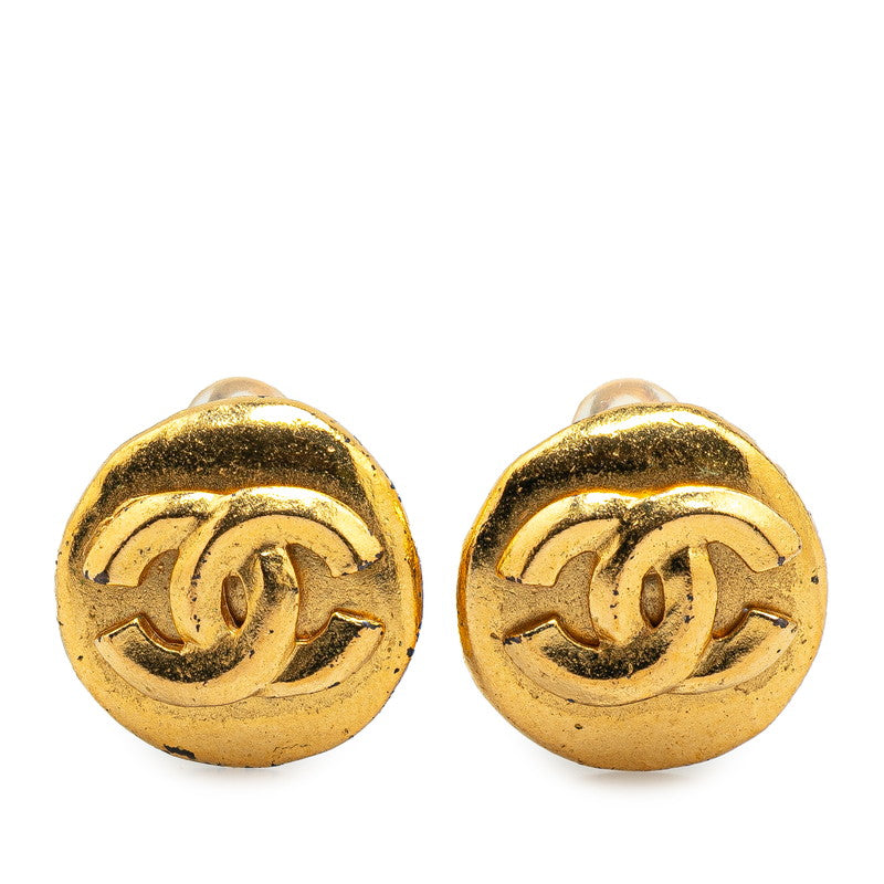 Gold Plated Coco Mark Earrings Jewelry Signature
