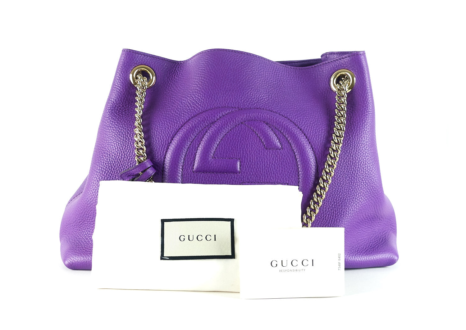 Gucci Soho Grained Shoulder Bag Leather