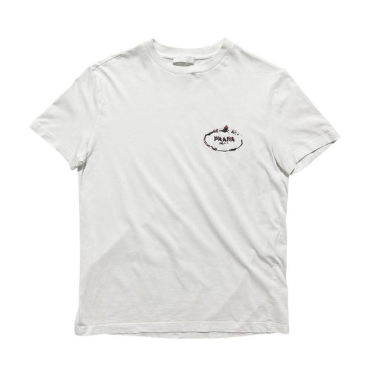 Prada Handbag Print T-Shirt White