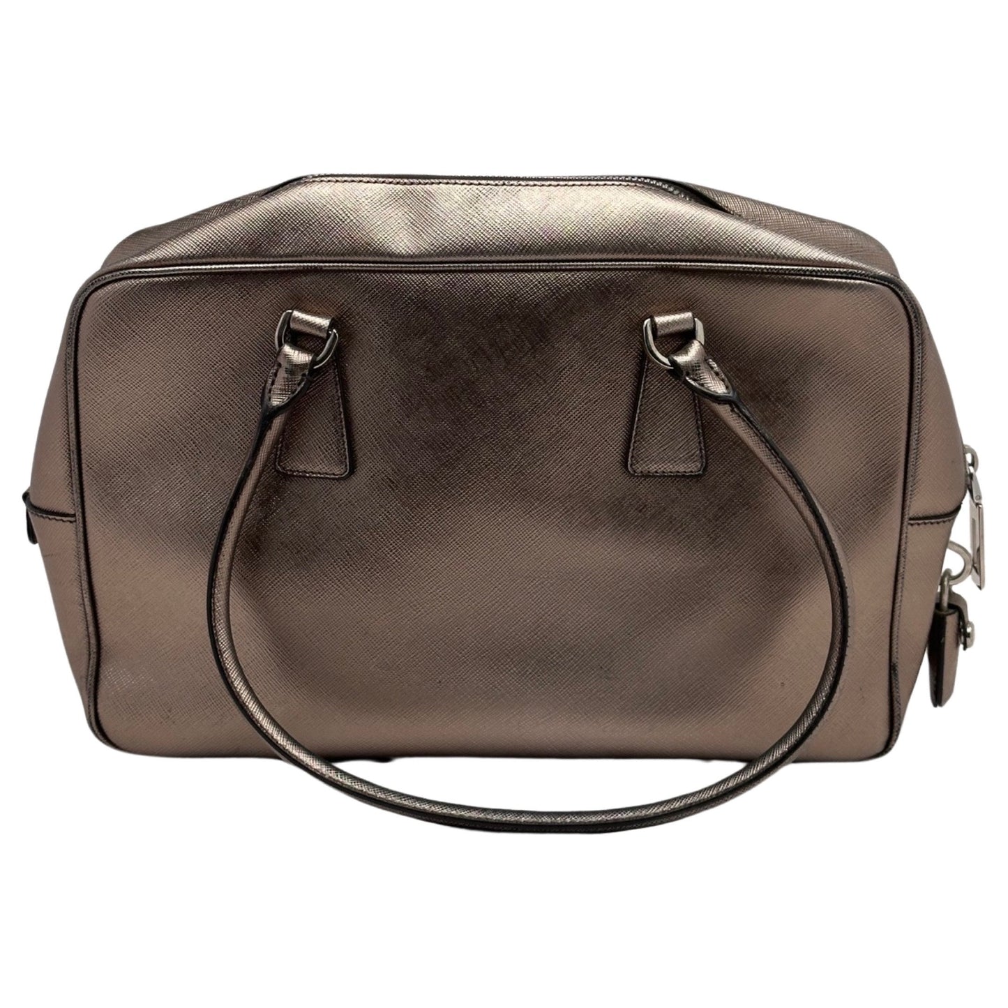 Prada Metallic Shoulder Bag Leather Saffiano