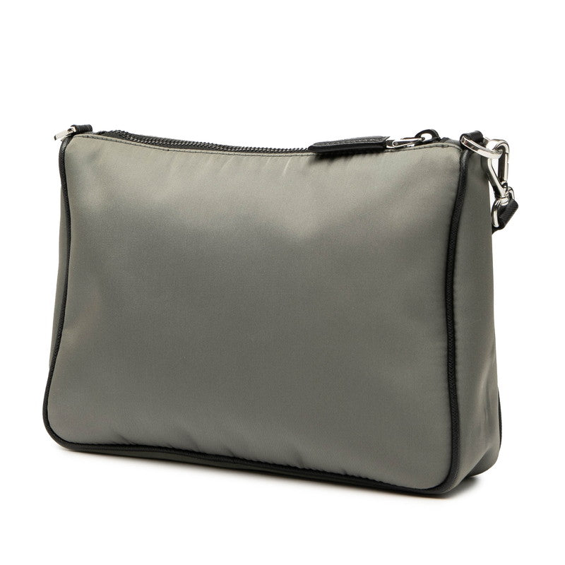 Prada 2Vh113 Shoulder Bag Leather Nylon