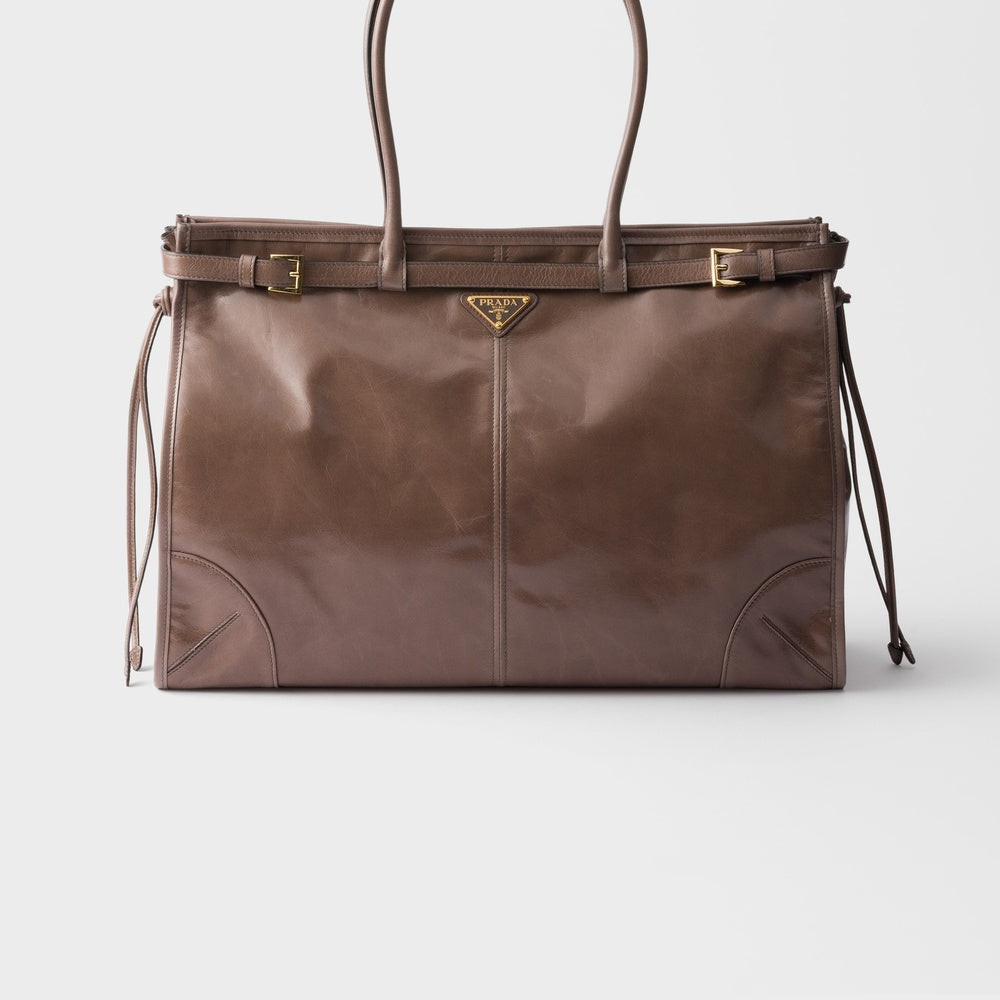 Prada Bonnie Extra Handbag Leather Large Travel Bag Pr 2511 0508