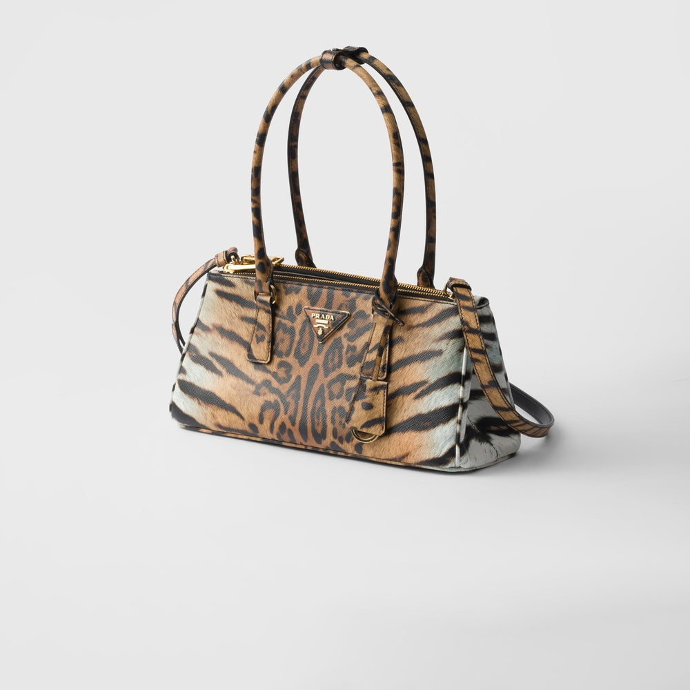 Prada Galleria Printed Bag Leather Saffiano Medium Travel Bag