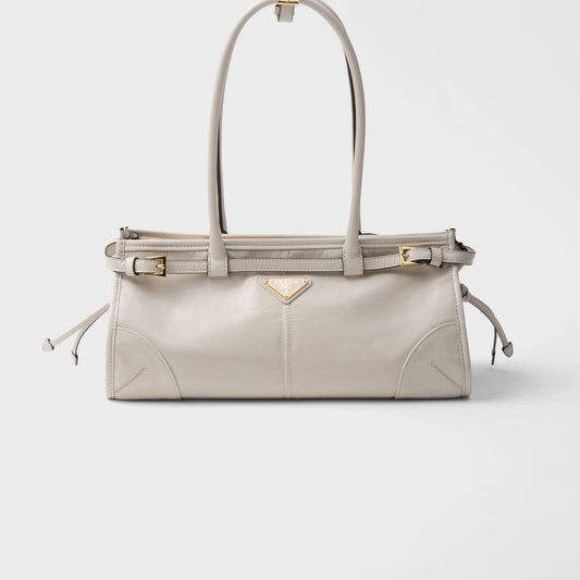 Prada Bonnie Handbag Leather Medium Travel Bag