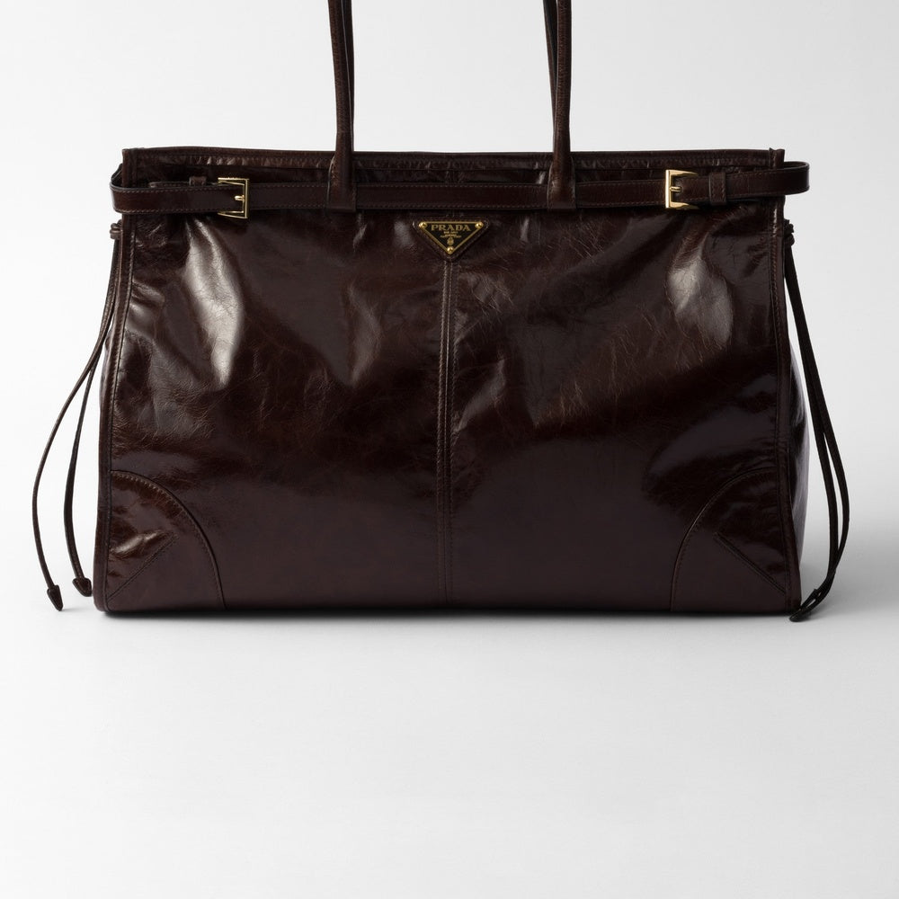 Prada Bonnie Extra Handbag Leather Large Travel Bag
