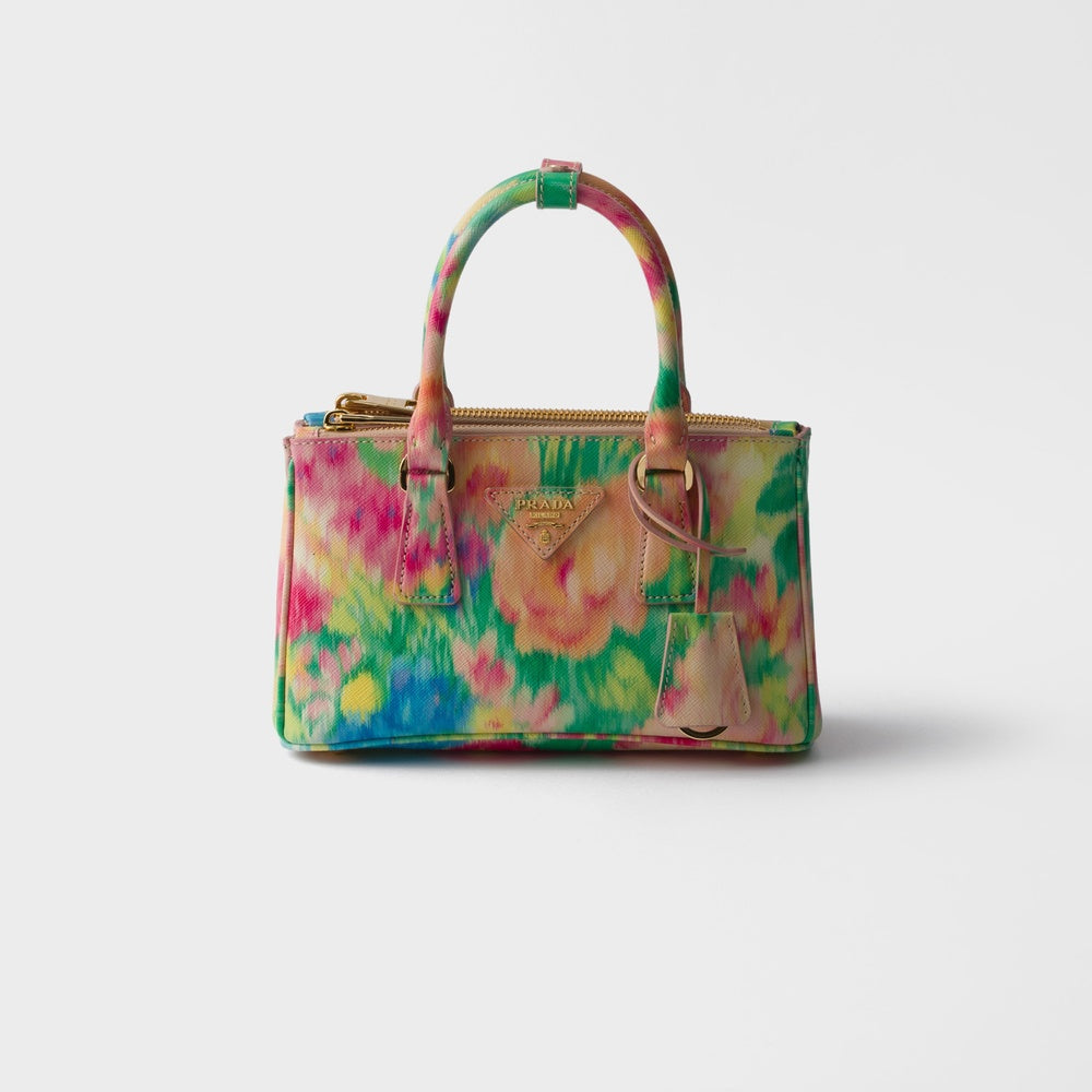 Prada Galleria Printed Bag Leather Saffiano Mini Travel Bag Pr 2511 0554
