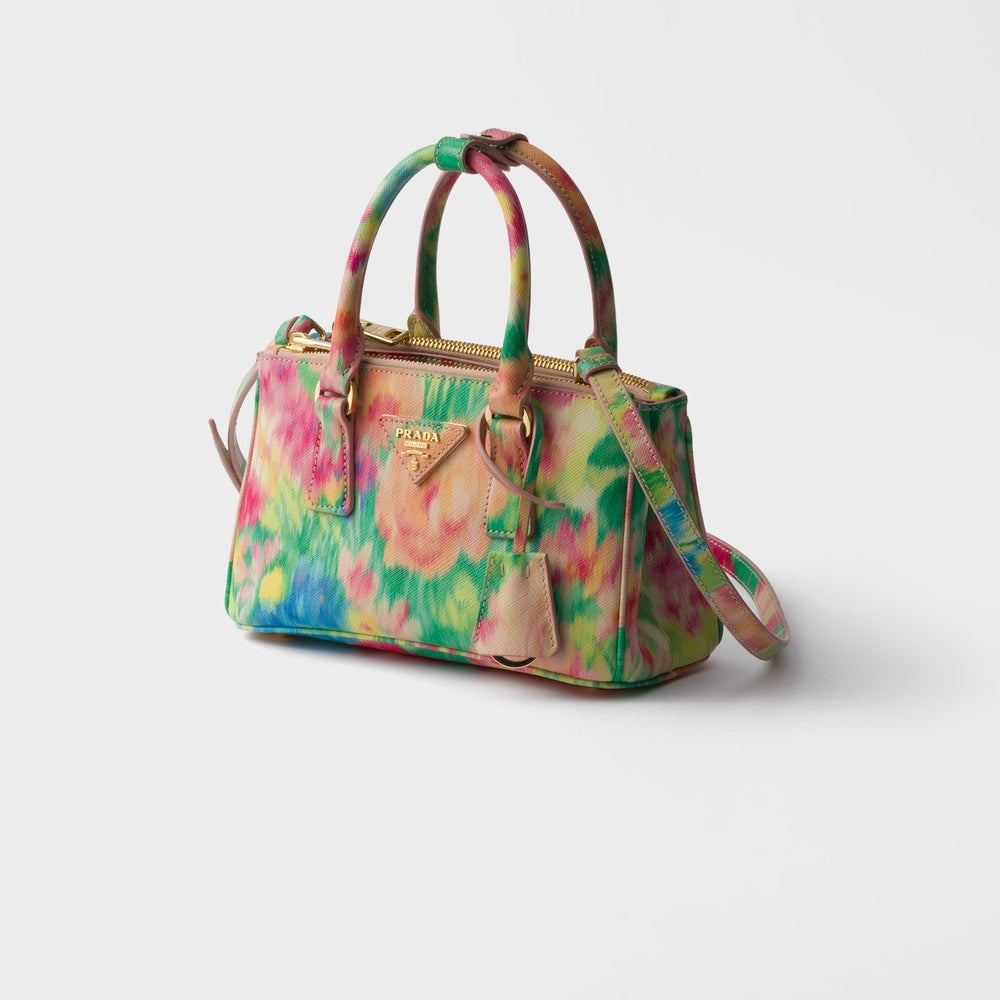 Prada Galleria Printed Bag Leather Saffiano Mini Travel Bag Pr 2511 0554