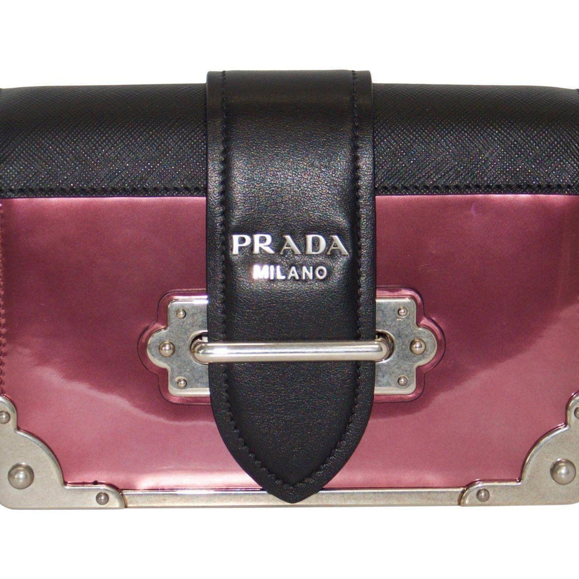 Prada Vitelo Metal Cahier Bag Travel Bag