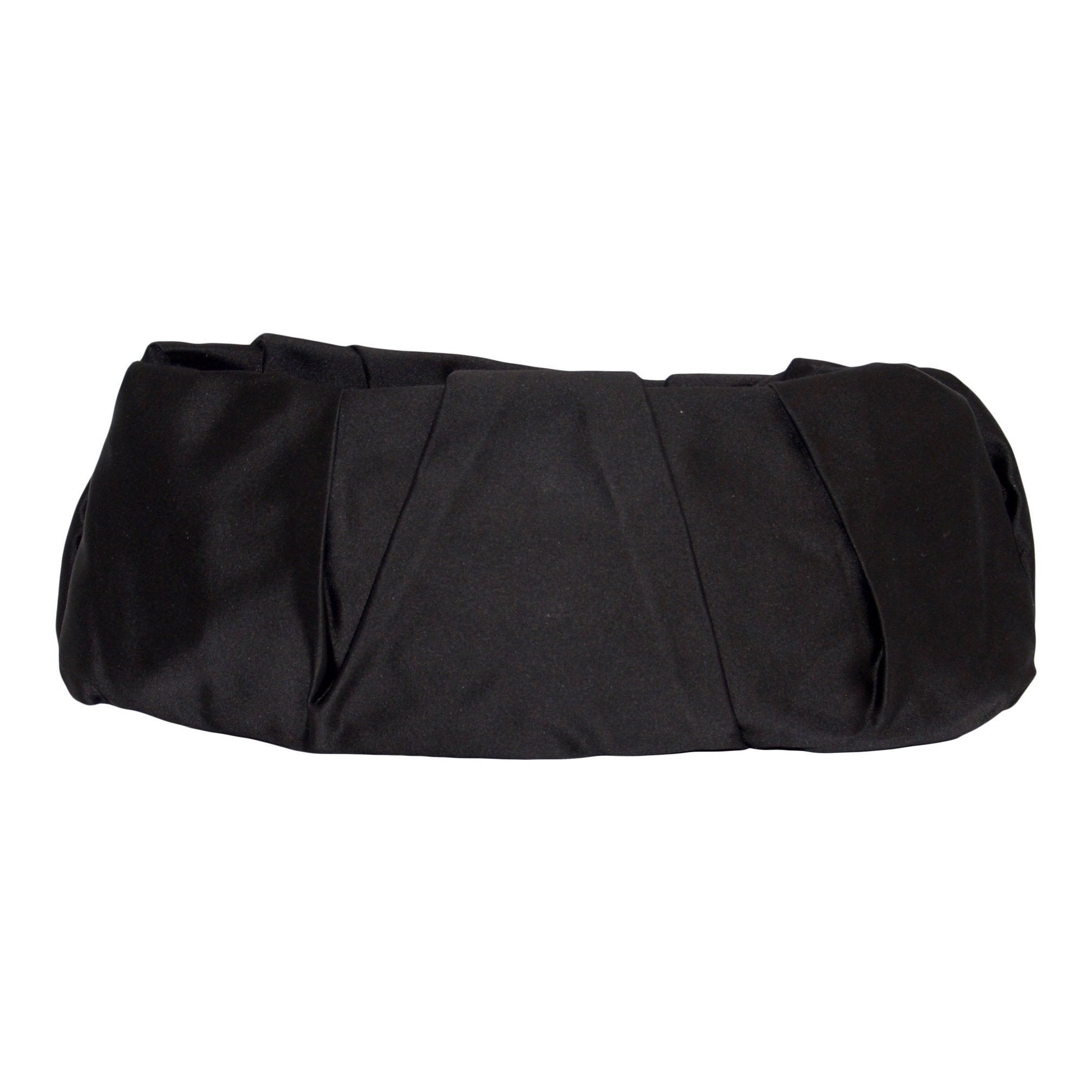 Prada Pleated Raso Clutch Handbag Black Clutch Bag