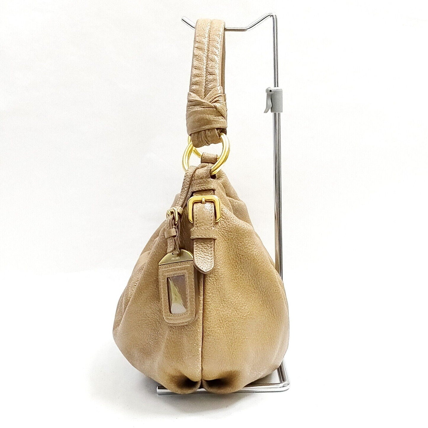 Prada Hand Bag Leather Brown Travel Bag