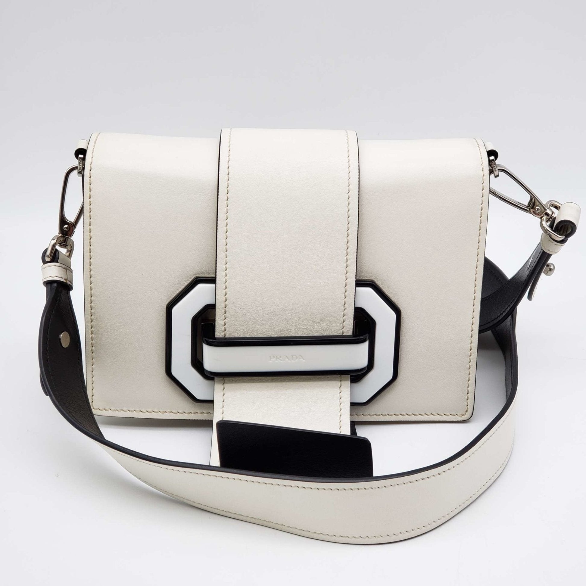 Prada Cahier Shoulder And Crossbody Bag White Shoulder Bag