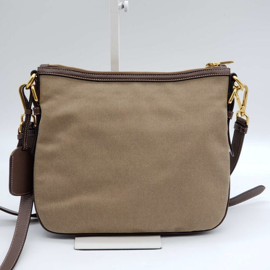 Prada And Crossbody Bag Leather Canvas