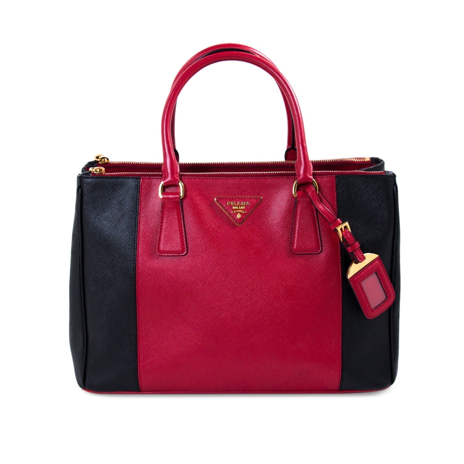 Prada Galleria Double Tote Bag Zip