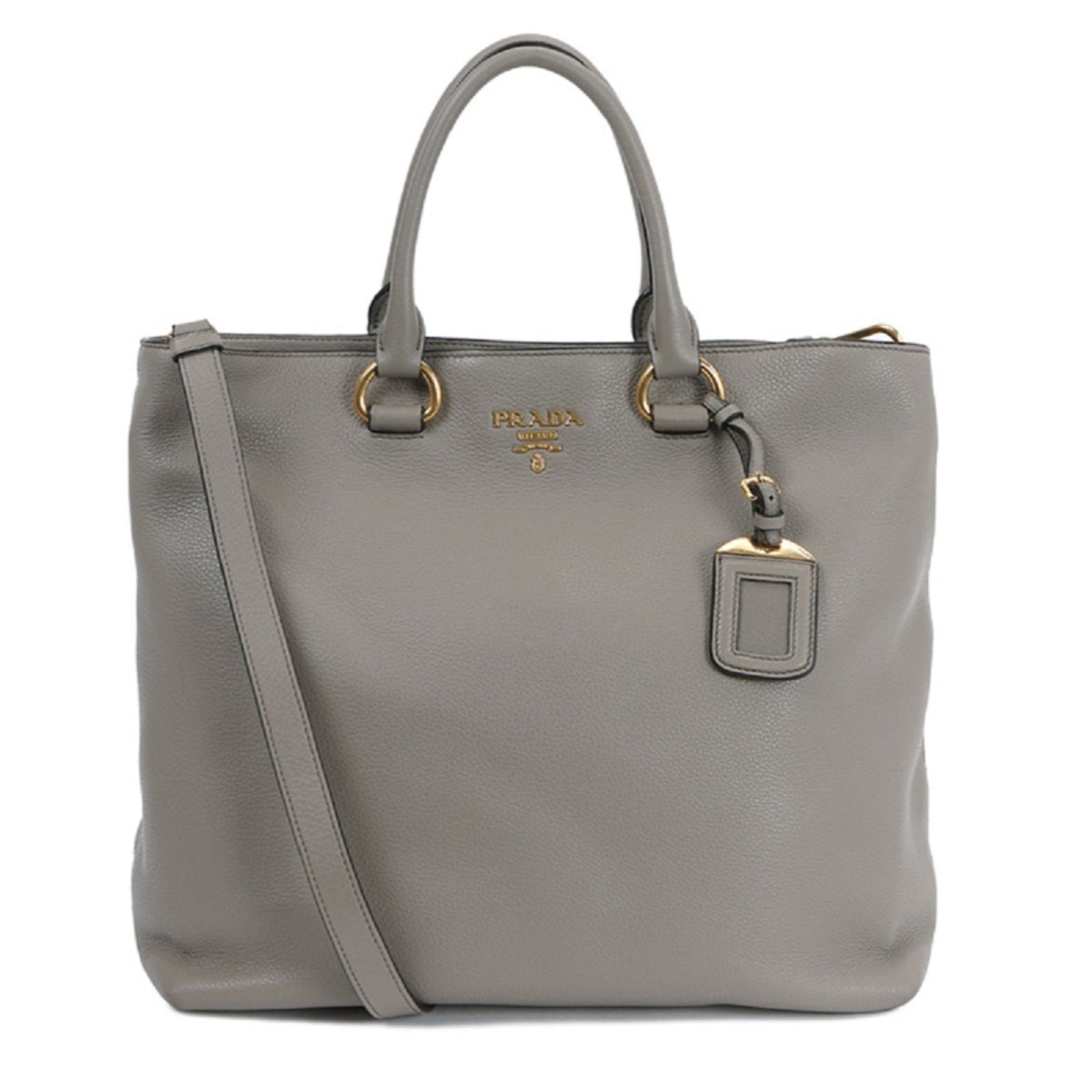 Prada Phenix Shopping Tote Bag Vitello Gray