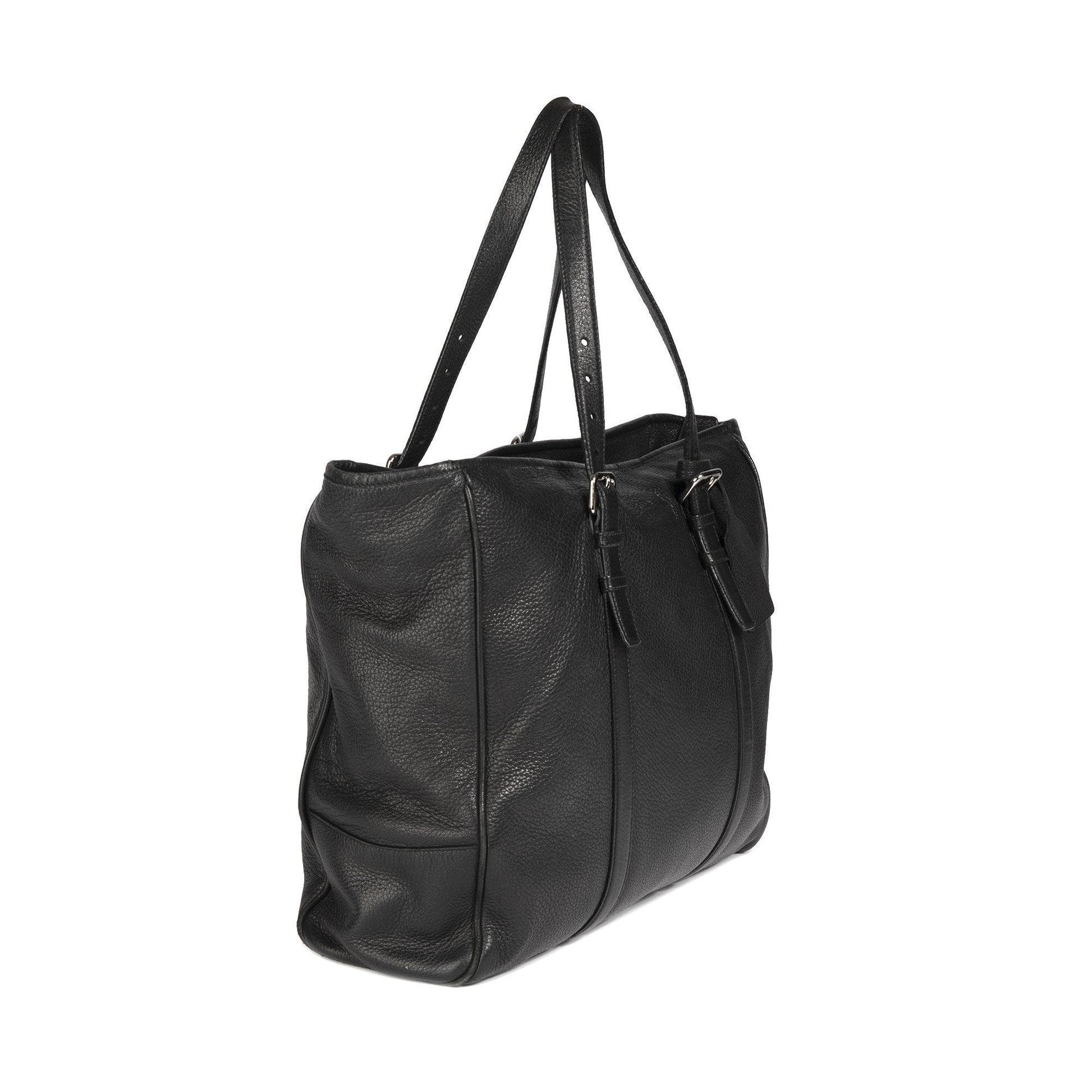 Prada Cervo Lux Tote Handbag Large Tote Bag