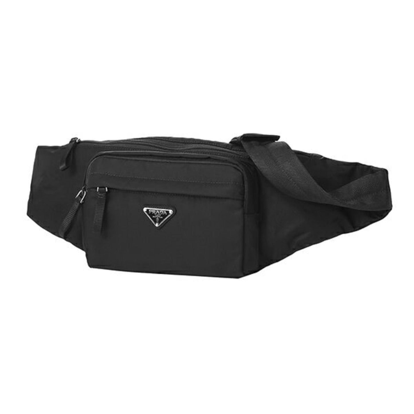 Prada Marsupio Tessuto Triangle Belt Bag Nylon Black Logo
