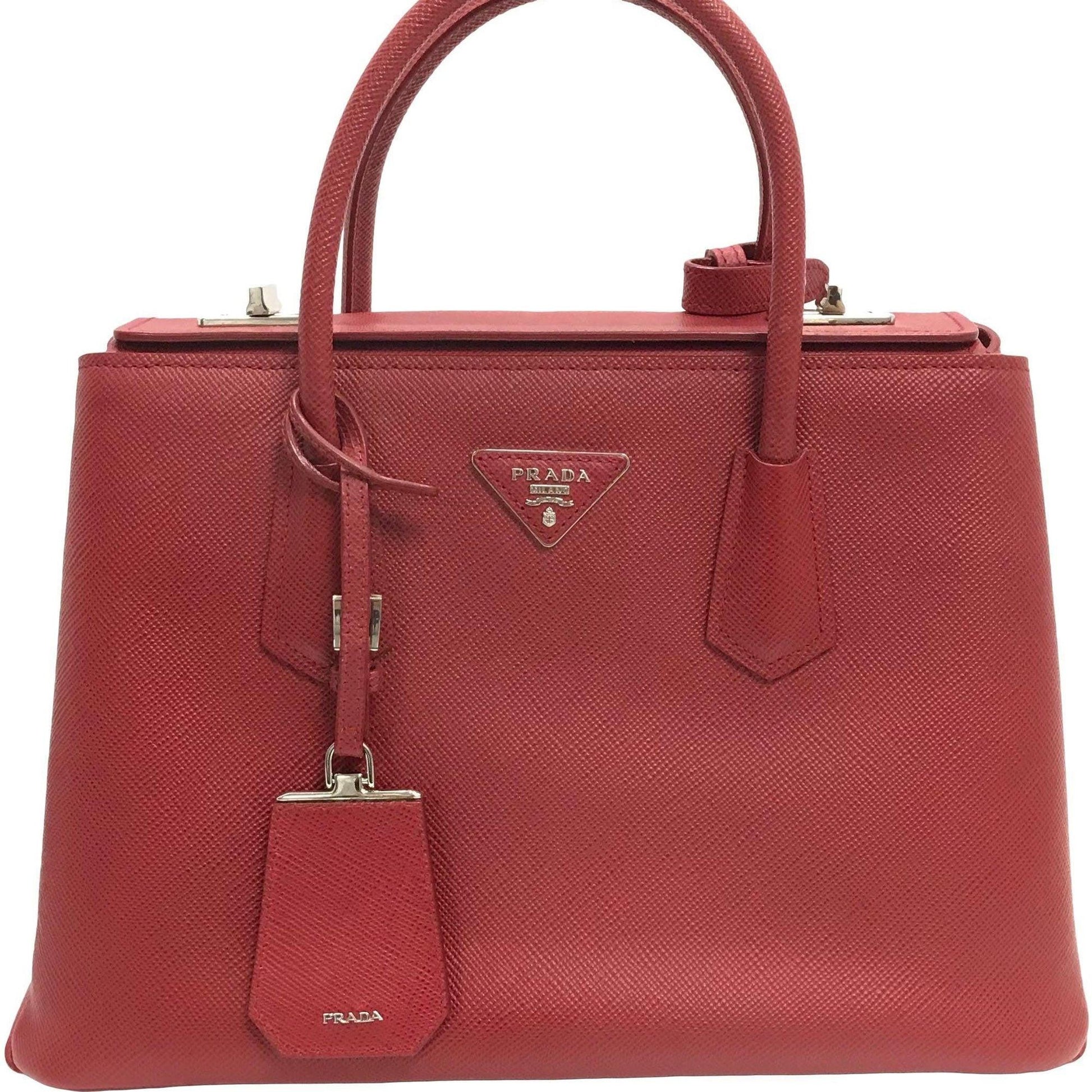 Prada Saffiano Cuir Twin Bag Medium Travel Bag