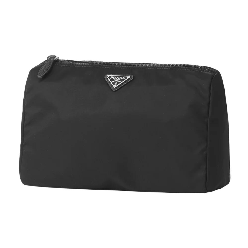 Prada Necessaire Tessuto Toiletry Case Luxury Handbag Nylon Black Small Travel Bag