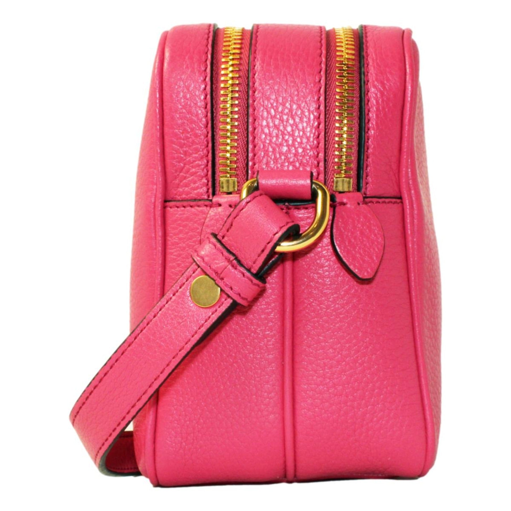 Prada Peonia Phenix Double Crossbody Leather Vitello Pink Crossbody Bag